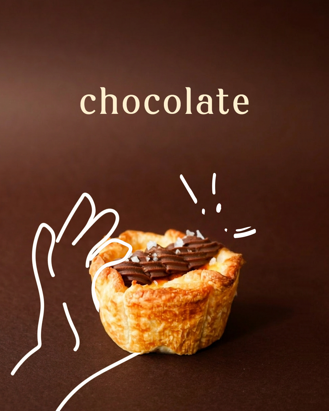 pastel de belem sabor chocolate - La Portuguesa